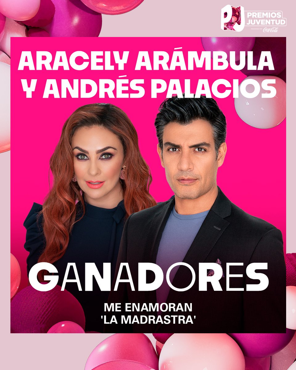 .<a href="/aracelyarambula/">Aracely Arámbula</a> y <a href="/andrespalacios1/">Andrés Palacios</a> de #LaMadrastraUS son los ganadores de ‘Me Enamoran’ en #PremiosJuventud. ¡Felicitaciones!