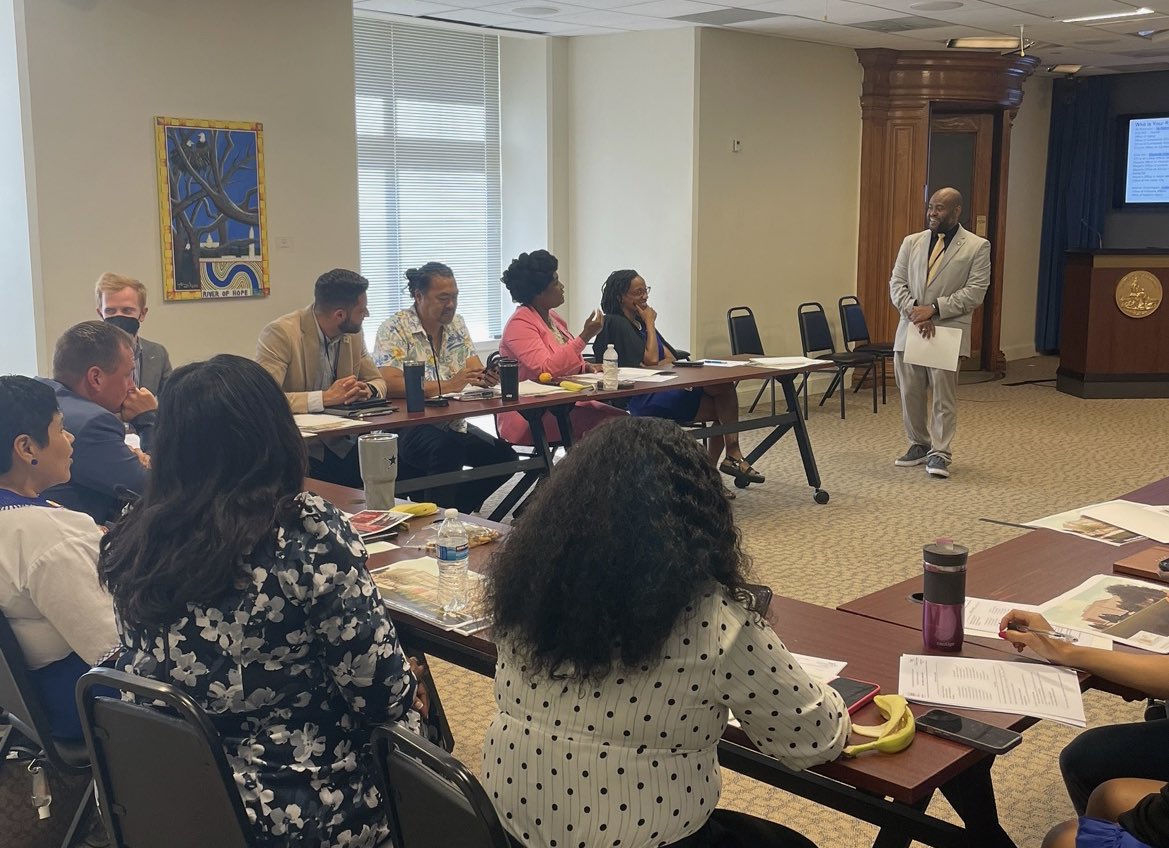 SecretaryofDC's tweet image. Today, #TeamOS attended the @DCMOCA Director&apos;s Meeting where Dr. Lopez Matthews announced plans to relocate @dcstatearchives to the campus of @udc_edu. He also spoke about records retention and the role it plays in maintaining the history of our work in the District. #WeAreDC