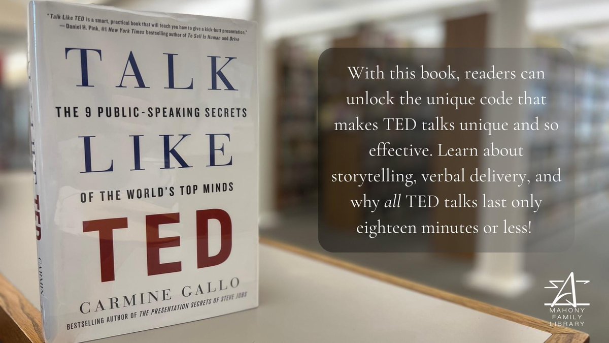 Everyone loves listening to a presenter that is *REALLY* good at public speaking. Now, you can learn the tricks of TED and level-up your game as well!

#NonfictionThursdays
