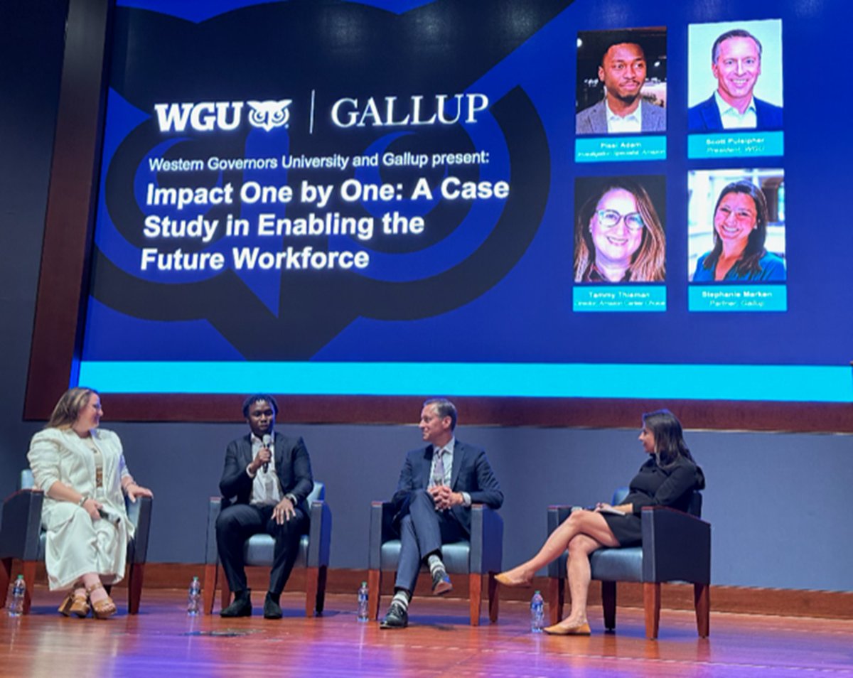 Amazon Career Choice provides upward mobility for thousands of Amazonians like Pissi Adam, who earned a BS in IT Mgmt at <a href="/wgu/">Western Governors U.</a> through Career Choice. Thanks <a href="/wgu/">Western Governors U.</a> &amp; <a href="/Gallup/">Gallup</a> for setting the stage for Pissi to tell his story alongside Career Choice’s Tammy Thieman at the US Capitol.