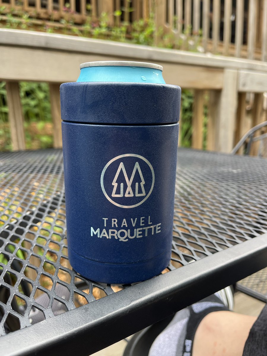 Acoustic live music at the campground has a distinct 90s vibe to it. Coupled with a cold beer……..perfect. #Marquette