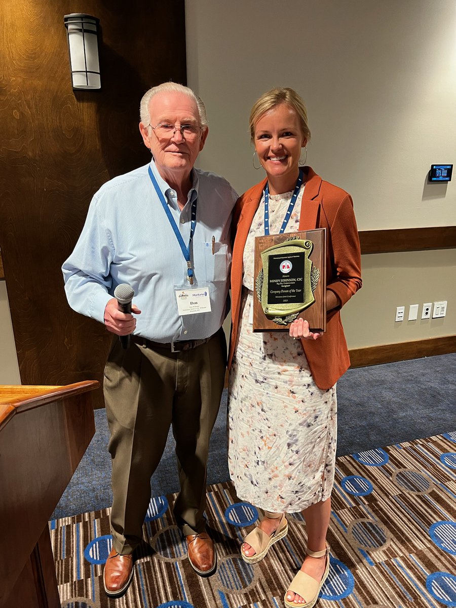 Congratulations to Mindy Johnson of Big Sky Underwriters as our 2023 PIA of MT Company Person of the Year!

https://t.co/ydyegLI7Td

#MindyJohnson #BigSkyUnderwriters https://t.co/C9SSpukXJj