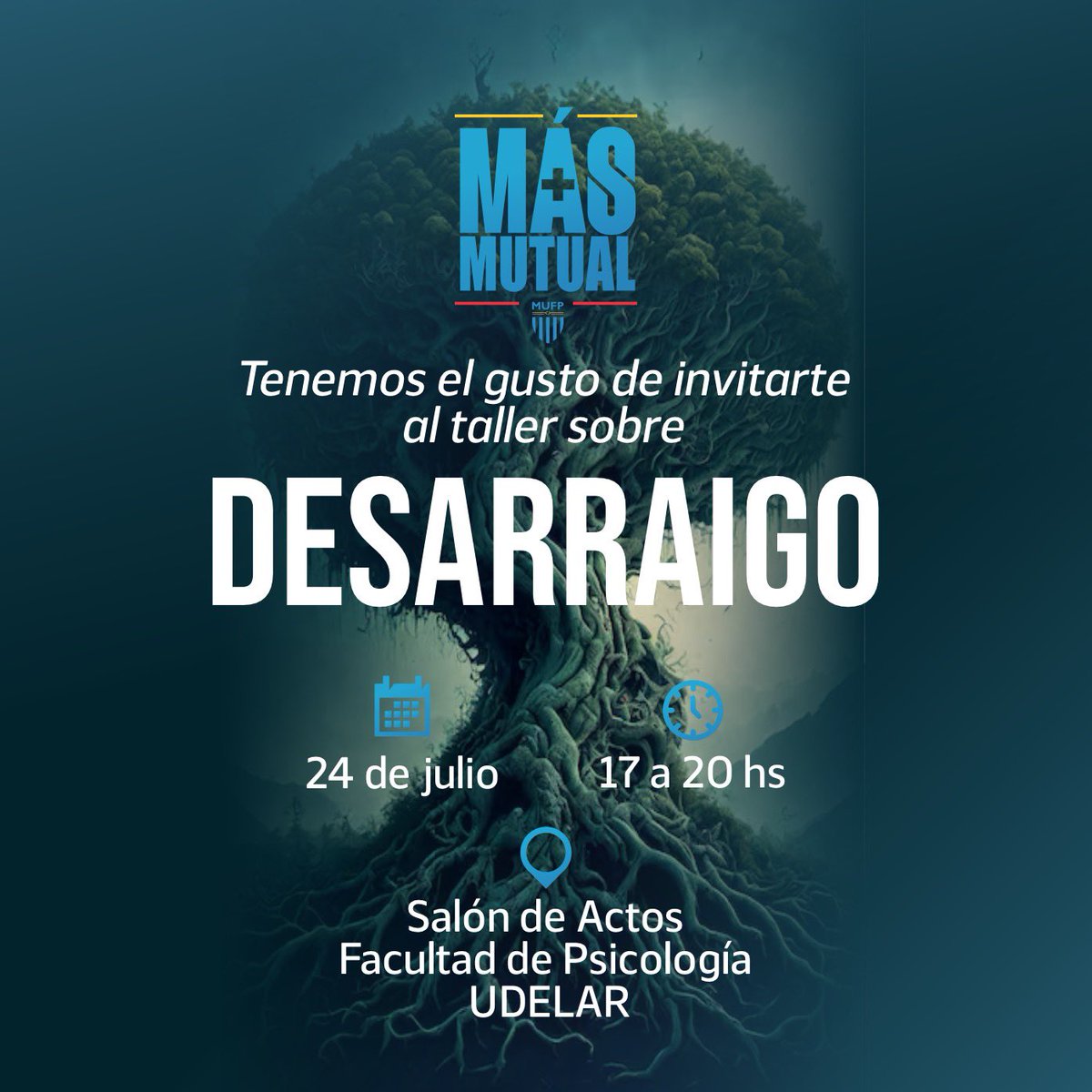 Mutual_Uru's tweet photo. 🌱𝐃𝐄𝐒𝐀𝐑𝐑𝐀𝐈𝐆𝐎

Tenemos el agrado de invitarte al taller sobre Desarraigo en el fútbol uruguayo. Distintas miradas y enfoques para abordar una problemática que se necesita cambiar rápidamente.

🗓️ 24 de julio
🕜 17 a 20 hs
📍 Salón de Actos. Facultad Psicología, UDELAR https://t.co/taJYFC0f7N