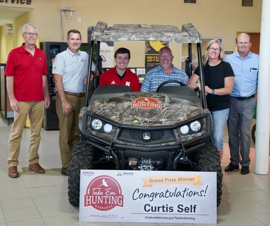 AKRS_Equipment's tweet photo. We were proud to partner with @NEGameandParks for their Take 'Em Hunting Gator Giveaway!
Congrats to our lucky winner, Curtis on his brand new custom Gator!
Deer season is right around the corner, so make sure to grab your friends and family to #TakeEmHunting! https://t.co/FL9LjebxY7