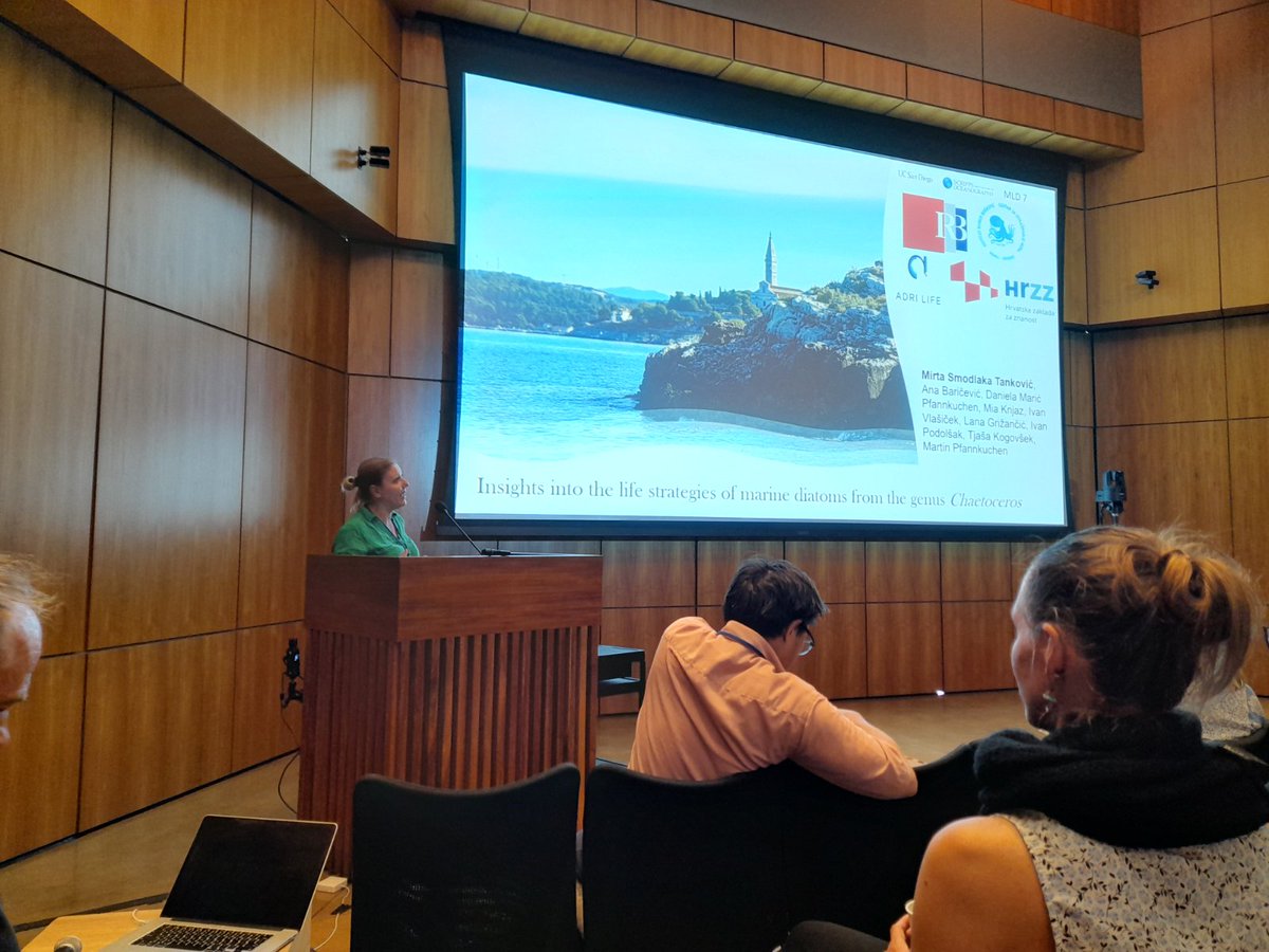 Daniela Maric Pfannkuchen (@dpfannkuchen) on Twitter photo Mirta <a href="/mirta_smodlaka/">Mirta Smodlaka</a> gave a amazing talk on Chaetoceros life strategies in NA on <a href="/MLDiatoms/">Molecular Life of Diatoms</a> in beautiful La Jolla <a href="/Scripps_Ocean/">Scripps Institution of Oceanography</a> presenting results from Adrilife project <a href="/hrzz_science/">Croatian Science Foundation</a> <a href="/CIMrovinj/">IRB Center for Marine Research_Rovinj Croatia</a> <a href="/institutrb/">Ruđer Bošković Institute</a> Mirta <a href="/mirta_smodlaka/">Mirta Smodlaka</a> gave a amazing talk on Chaetoceros life strategies in NA on <a href="/MLDiatoms/">Molecular Life of Diatoms</a> in beautiful La Jolla <a href="/Scripps_Ocean/">Scripps Institution of Oceanography</a> presenting results from Adrilife project <a href="/hrzz_science/">Croatian Science Foundation</a> <a href="/CIMrovinj/">IRB Center for Marine Research_Rovinj Croatia</a> <a href="/institutrb/">Ruđer Bošković Institute</a>