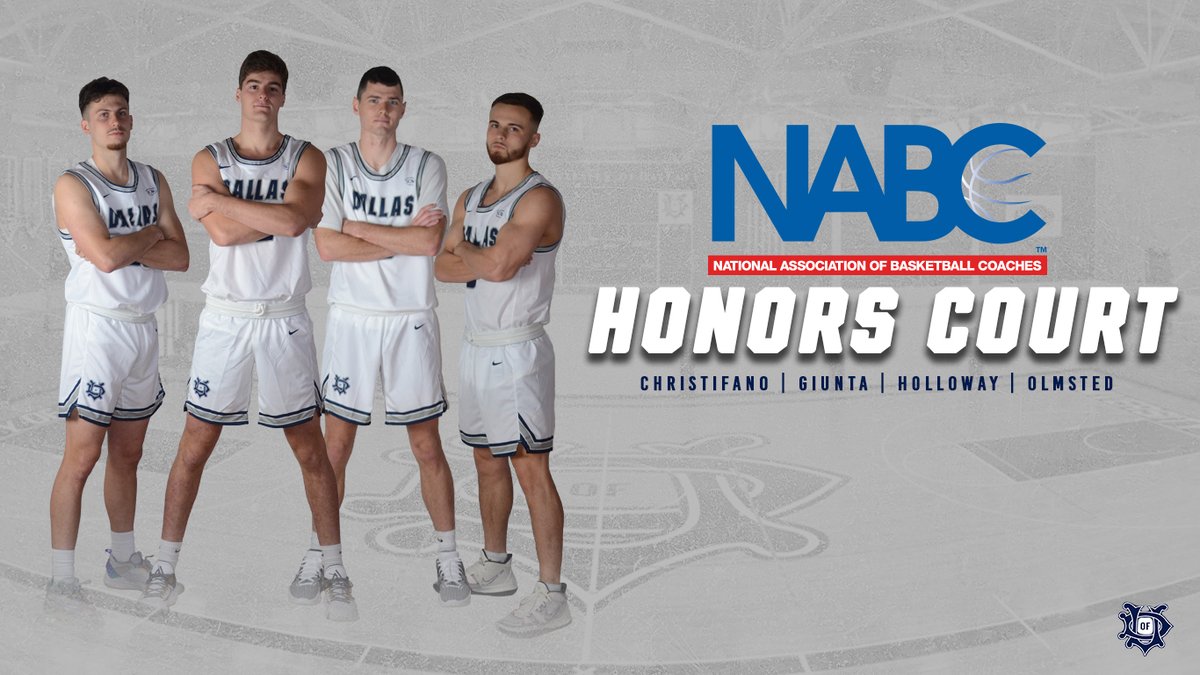 UDallasSports's tweet image. Congrats to Louis Christifano Jr, Jacob Giunta, Matt Holloway, and Zac Olmsted for being named to the 2022-23 NABC Honors Court!

#BleedBlue #NABC #NCAAD3

udallasathletics.com/sports/mbkb/20…