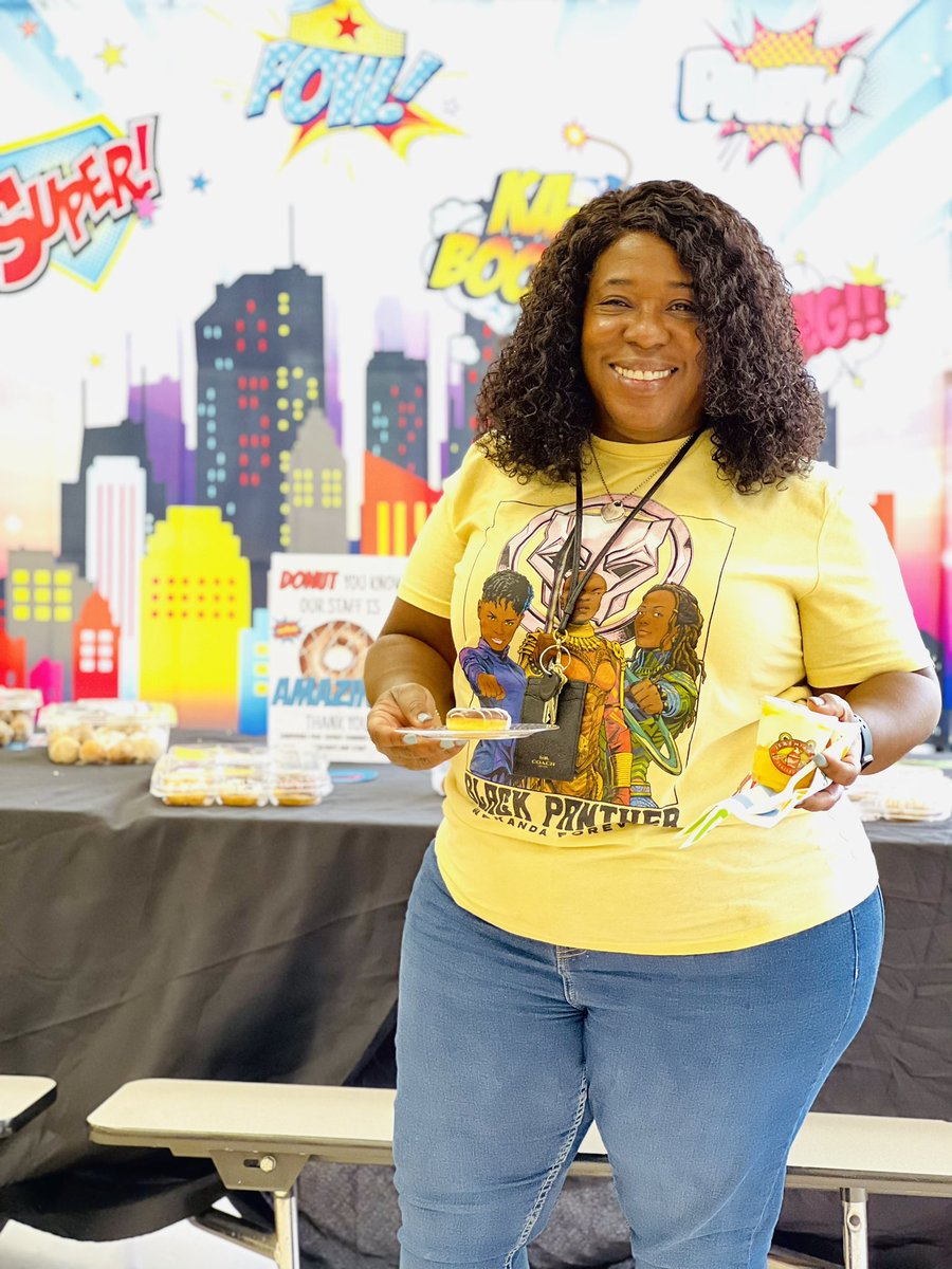 DONUT you know? Our summer staff is AMAZING! Not all superheroes wear capes! @lcmays2 @moniestokes @DrJ_2023 @daisyq357 #principalinternship #floatingthrusummer