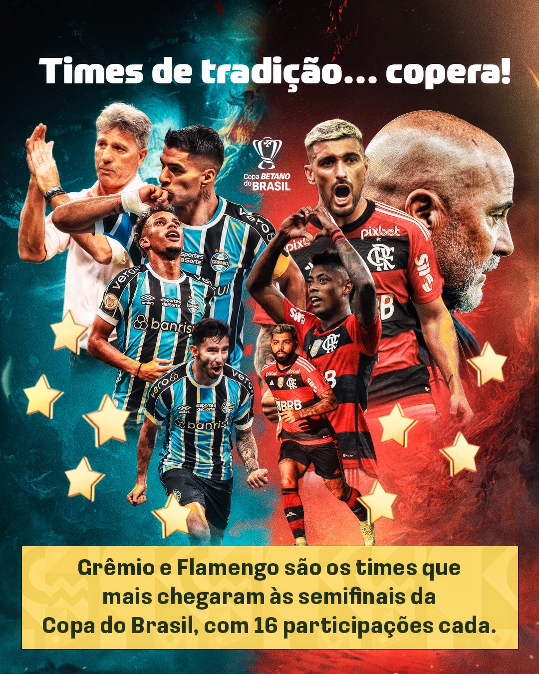 Adversários, Grêmio e Flamengo são maiores semifinalistas da Copa do  Brasil; veja a lista, copa do brasil