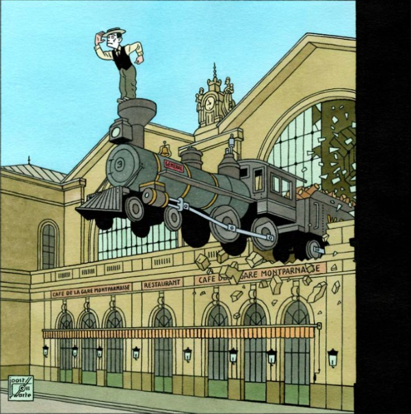 Ooh, I was not familiar with this work by Dutch cartoonist Joost Swarte.
#BusterKeaton
#GareMontparnasse