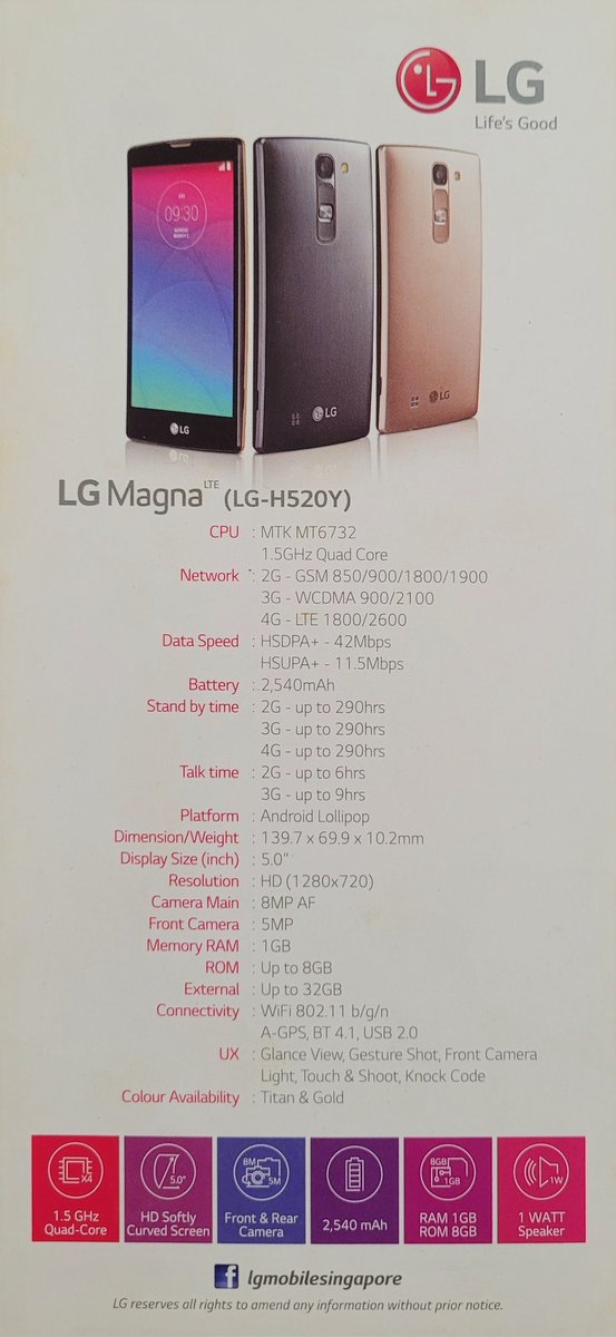Aquis_GN's tweet photo. LG Magna, 2015. A standard midranger with some design touches of the flagship (especially the rear mounted buttons).
#LGMobile #LGMagna #SmartphonePamphlets https://t.co/m1l9PtPcHA