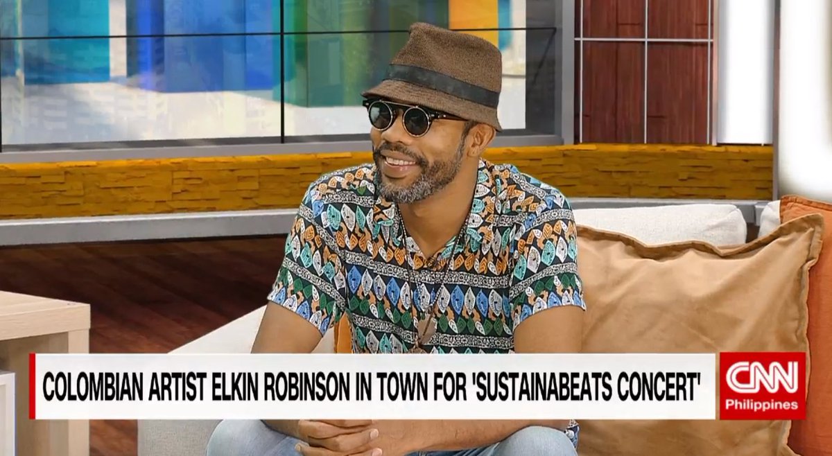 Colombian artist Elkin Robinson is in town for the 'Sustainabeats Concert.'

Robinson tells us more on #NewDay. | LIVE bit.ly/44V8c9w