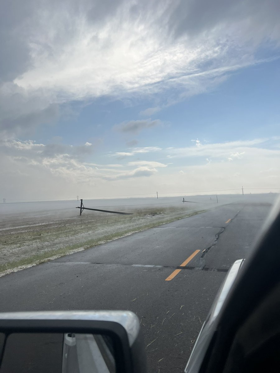 Evyan Smith (@swk_stormchaser) on Twitter photo Damage associated with the severe storms south of Scott City along the Scott, finney county line road. Roughly 1 mile of power lines broke over <a href="/NWSDodgeCity/">NWS Dodge City</a> #kswx Damage associated with the severe storms south of Scott City along the Scott, finney county line road. Roughly 1 mile of power lines broke over <a href="/NWSDodgeCity/">NWS Dodge City</a> #kswx