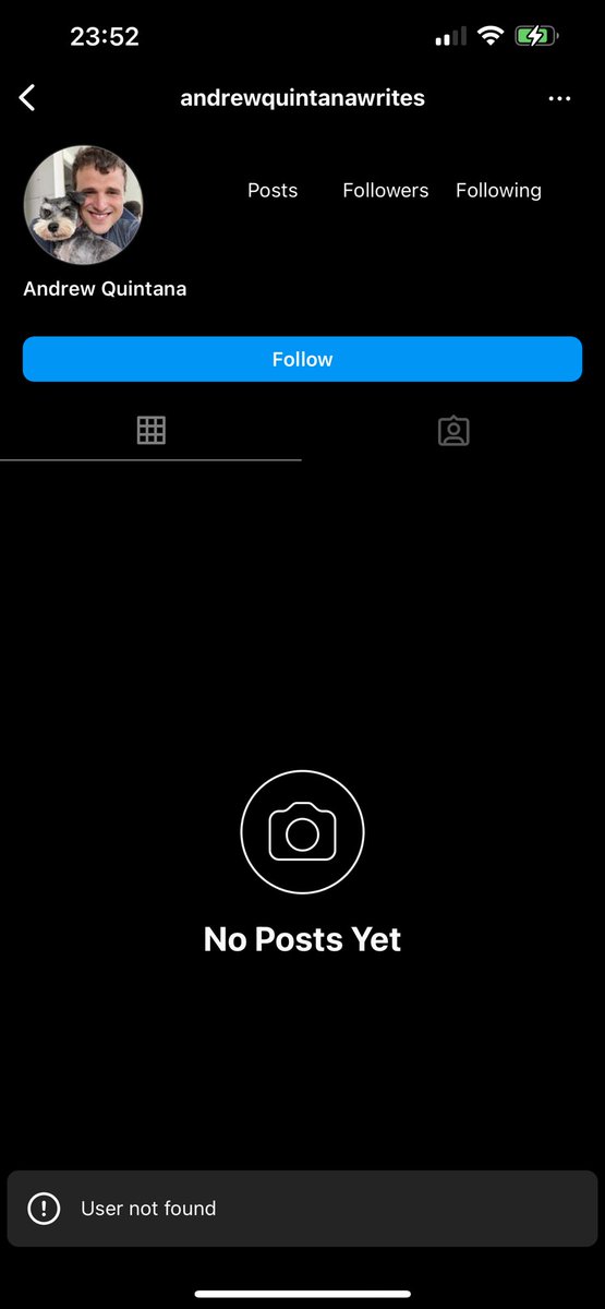 theadammcintyre's tweet photo. andrew quintana, the writer of the hit piece against me from @VanityFair has just blocked me on instagram. i’ll leave it there, but just wait. https://t.co/cRUkMucCnl