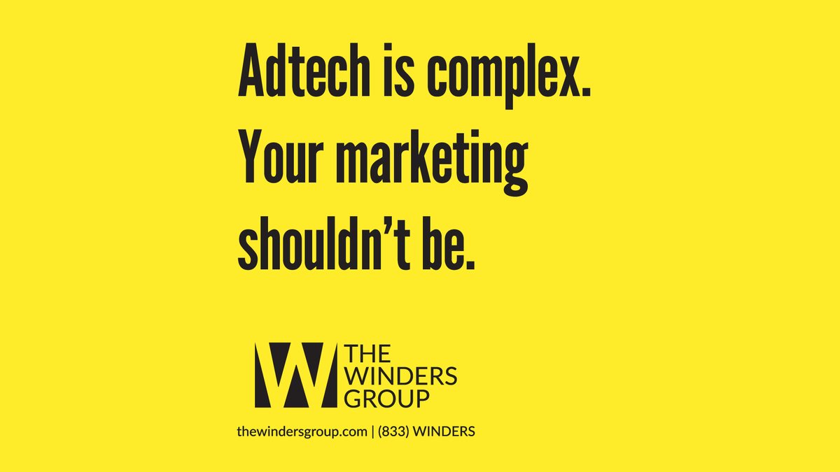 Your time should be spent perfecting your tech, not filled with overdue marketing tasks. That’s our job. Check us out 👉info.thewindersgroup.com/marketing_for_…

#thegroup #twg #contentmarketing #adtech #martech #marketing #marketingmadesimple
