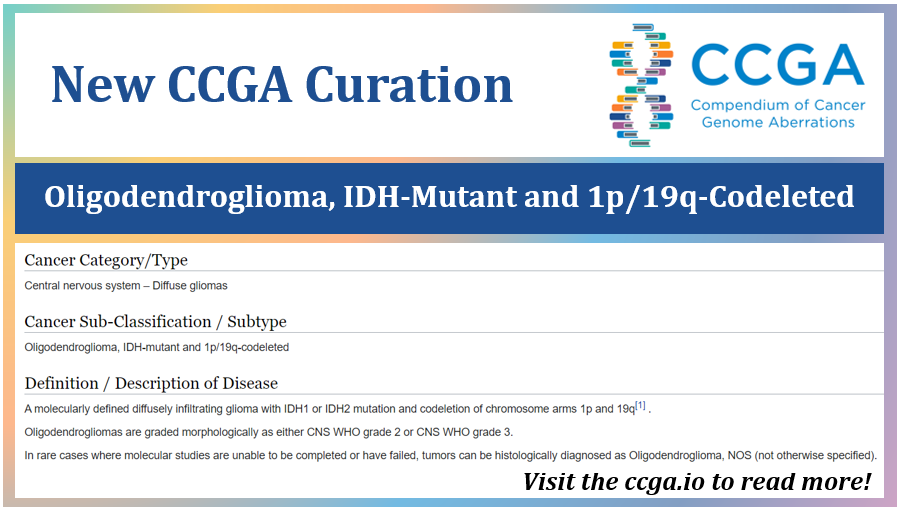 Want to learn more about CNS tumors? See the new CCGA page ccga.io/index.php/Olig…. Thank you authors <a href="/rileylochner/">Riley Lochner</a> and Dr. Shashi Shetty and Associate Editor <a href="/LSatgunaseelan/">Laveniya Satgunaseelan</a>!