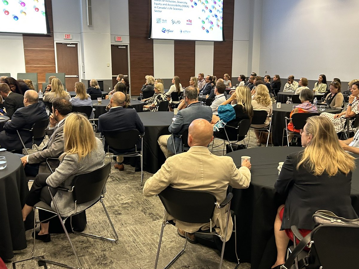 And we are LIVE at the MaRS auditorium for the “Status of Inclusion, Diversity, Equity and Accessibility (IDEA) in Canada’s Life Sciences Sector” launch event. 

It’s a packed room and we’re glad to receive so much support from individuals and organizations within the