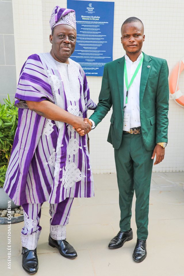 Avec Monsieur le Président de l'Assemblée nationale du Bénin 🇧🇯🥰❤️
