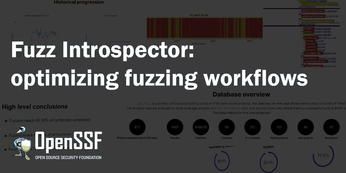 Fuzz Introspector is an open source tool that provides insights and suggestions for improvements on how software projects are being fuzzed <a href="/Davkorcz/">David Korczynski</a> &amp; <a href="/AdamKorcz4/">AdamKorcz</a> take a look &amp; share recent updates in our latest blog: openssf.org/blog/2023/07/2… #fuzzing