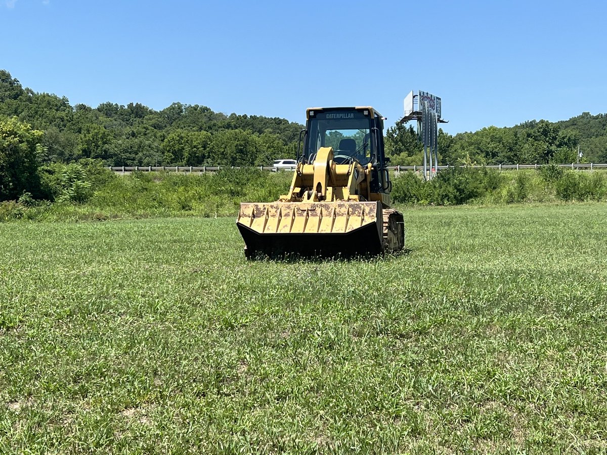 genesiseureka's tweet photo. The first construction Caterpillar has arrived, ready to move dirt in next few days to start our building project. https://t.co/u6I6FKSded
