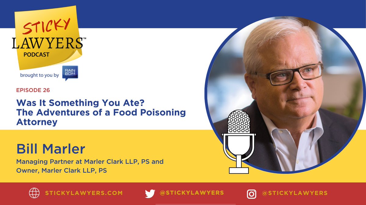 How does an attorney become a leading #foodsafety champion? Listen to the latest episode of #StickyLawyers where host John Reed discusses the talks with food poisoning attorney Bill Marler <a href="/BMarler/">Brandy Marler</a>. bit.ly/3Q5AcmD