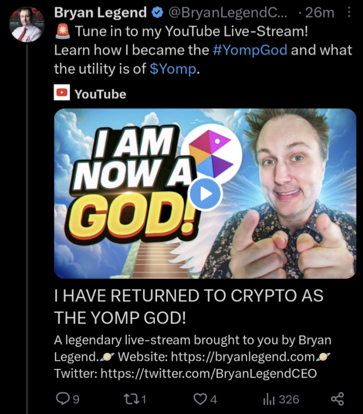 iBreakForNobody's tweet photo. Do you think this guy has mental issues or is just another lie from a regular #scammer? 🤔
@BryanLegendCEO #Yomp #YompToken #YompGod #SCAM #scammer #mentalillness https://t.co/QgSFYl8cFf