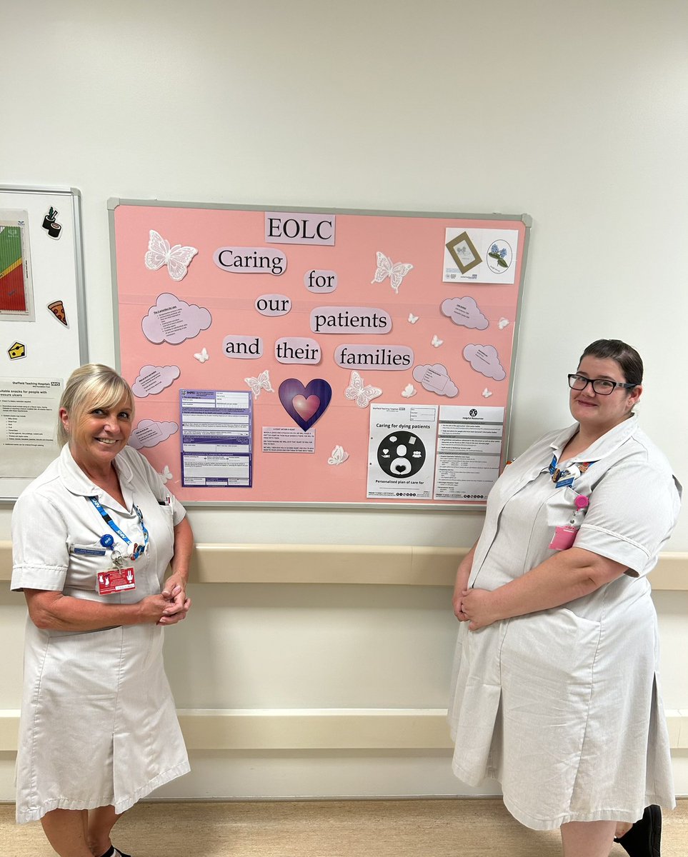 Introducing our End of Life champions.. Julie &amp; Sam. Both have an amazing passion for providing our patients and their families comfort in such vulnerable times. Their commitment to this role and RH4 is commendable. Julie &amp; Sam are pictured below with their new link board. ❤️‍🩹