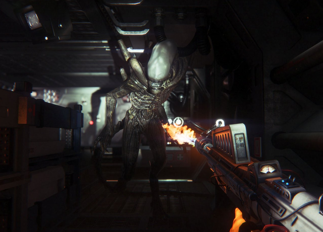 TheReelSym's tweet photo. This was released in 2014 and is still one of the best first person survival horror games you can play. 
#alien #alienisolation https://t.co/VZ1OtEog2F