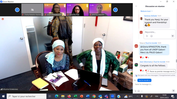 #AfYWL Virtual Graduation Ceremony! Grand merci à mes collègues et managers de  <a href="/undpgabon/">PNUD GABON</a>  pour cette expérience enrichissante tant sur le plan professionnel qu'humain😊