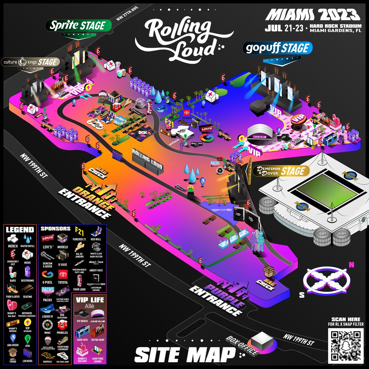 rolling loud miami map