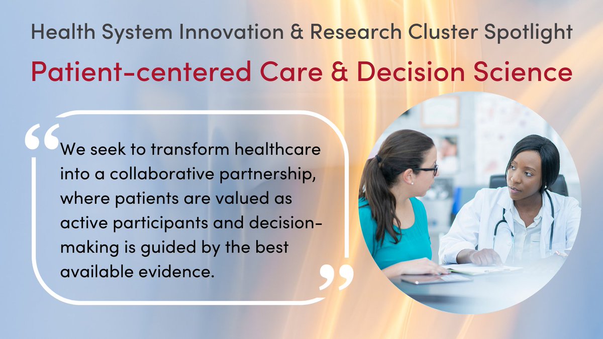 Pleased to spotlight our Patient-centered Care & Decision Science Cluster with amazing @UofUPHS faculty @RebeccaKDelaney, @angiefagerlin , @elissaozanne & @melissawatt_slc! 

Learn more at bit.ly/PCDS

#HealthcareInnovation #PatientCare #DecisionScience