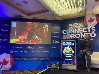 Elfozzie's tweet photo. "In the future, we see all entertainment being gamefied" - Devo Harris from @hololabs and https://t.co/xhPyqsEjqJ introduces a genuinely engaging fresh interactive experience to the audience @PGConnects Toronto @pgbiz https://t.co/HKjpFWasQT