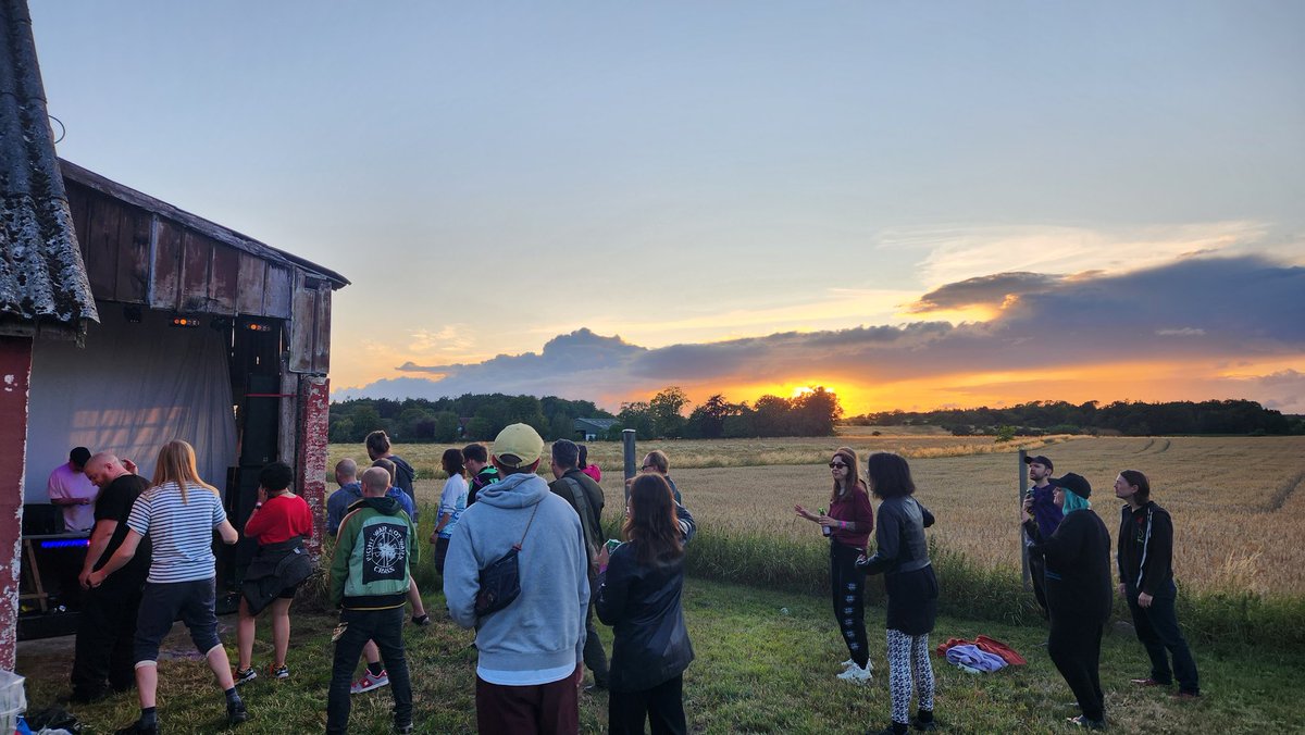 Chiptune on a farm at sunset, like God intended