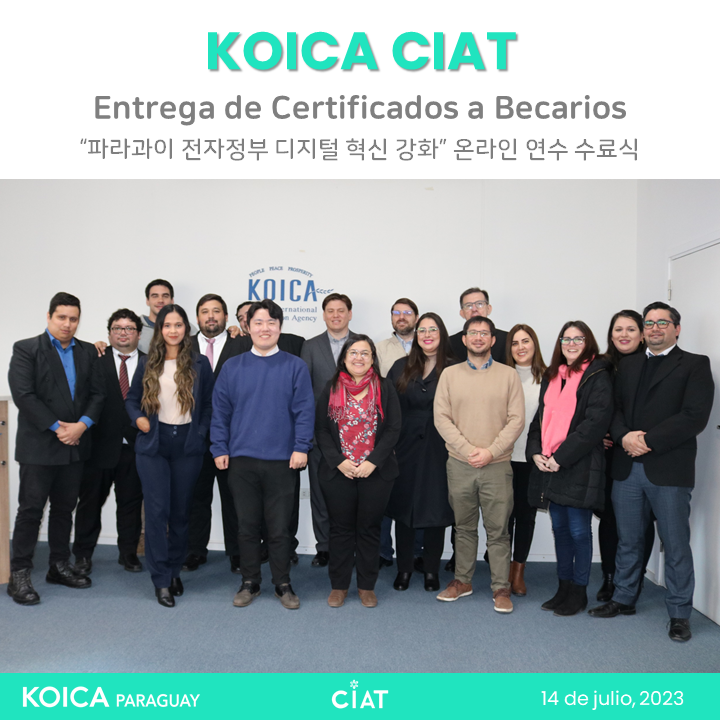 KOICA_Paraguay's tweet photo. En la mañana del 14 de julio del corriente, la Agencia de Cooperación Internacional de Corea (KOICA) celebró la entrega de certificados a becarios del curso online “Desarrollo de Capacidades en Gobierno Electrónico para la Transformación Digital en Paraguay (`23-`25)’” https://t.co/Zfj2VLqZHE