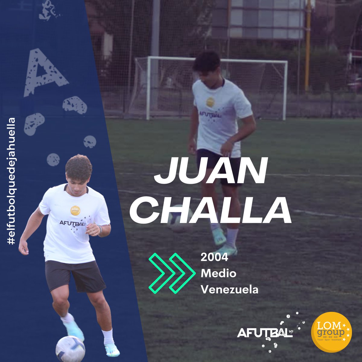 ALTO RENDIMIENTO | Encantados de recibir a Juan Challa en el Programa de Alto Rendimiento AFUTBAL ⚽️

👶🏻 2004
🧍🏻 Medio
🇻🇪 Venezuela

¡Bienvenido Challa! 👋🏻

#afutbal #altorendimiento #elfutbolquedejahuella #lomgroup #challa