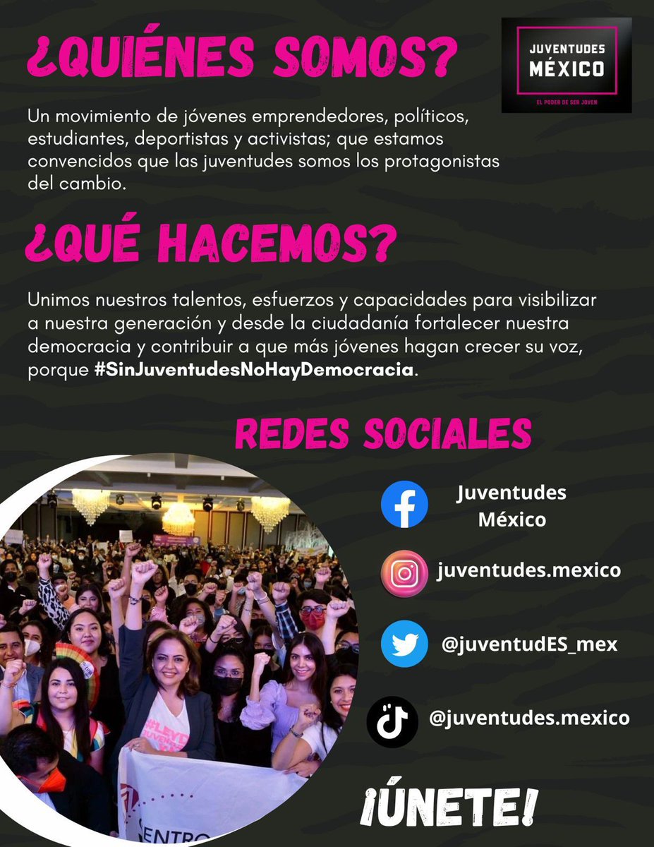 fcorona03's tweet photo. Los jóvenes tenemos muchas ganas de cambiar nuestro entorno y estamos convencidos de que juntos podremos lograrlo. ¡Únete! 👊🏼

#ElPoderDeSerJoven
#SinJuventudesNoHayDemocracia https://t.co/5Nb2HNIr5X