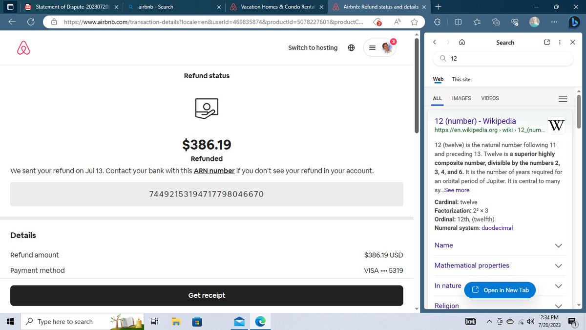 izzyit's tweet image. Charlie Financial never issued a refund from airbnb. See attached screenshots. I had to manually fill out a form to get 386.19 provisional credit...which no one can tell me if it's being issued.