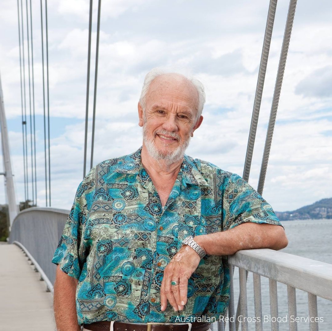 Goodable's tweet image. This is James Harrison.  

When he was 18, he learned that his blood contained an antibody that could treat a rare blood disease in infants.  He donated blood every week for the next 60 years.  

By the time he was done, he'd saved more than 2.4 million lives.