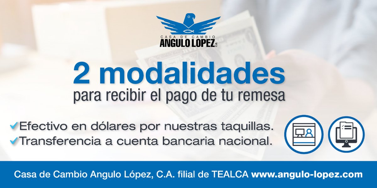 Angulo_Lopez's tweet image. Recuerda que para tu comodidad y conveniencia tenemos dos métodos para que recibas el pago de tu #remesa en Venezuela.

Recuerda que, en el caso de transferencia, la cuenta bancaria debe estar a nombre del beneficiario. Para más información, contáctanos [mtr.cool/fdkccqzfmi