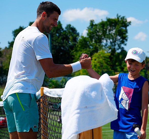 Novak Djokovic: “For me, it’s a huge pleasure to be able to play tennis with my son. Just the feeling alone that my son loves &amp; wants to play the sport I’ve dedicated my life to. It’s beautiful. When we’re together on the court, there’s no better feeling in the world.” 🥹❤️