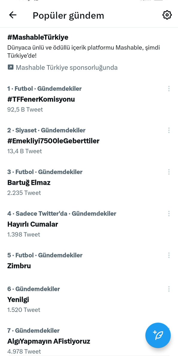 Türkiye gündeminde 7 sıradayız
İlk sıralara taşıyalım!

AlgıYapmayın AFistiyoruz