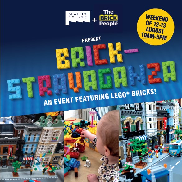 Enjoy all things made of LEGO® bricks at Brickstavaganza! Saturday 12 and Sunday 13 August. We recommend pre-booking tickets to come and see some amazing LEGO displays and enjoy the creative builder room. Book on seacitymuseum.co.uk for Saturday 12 or Sunday 13 August.