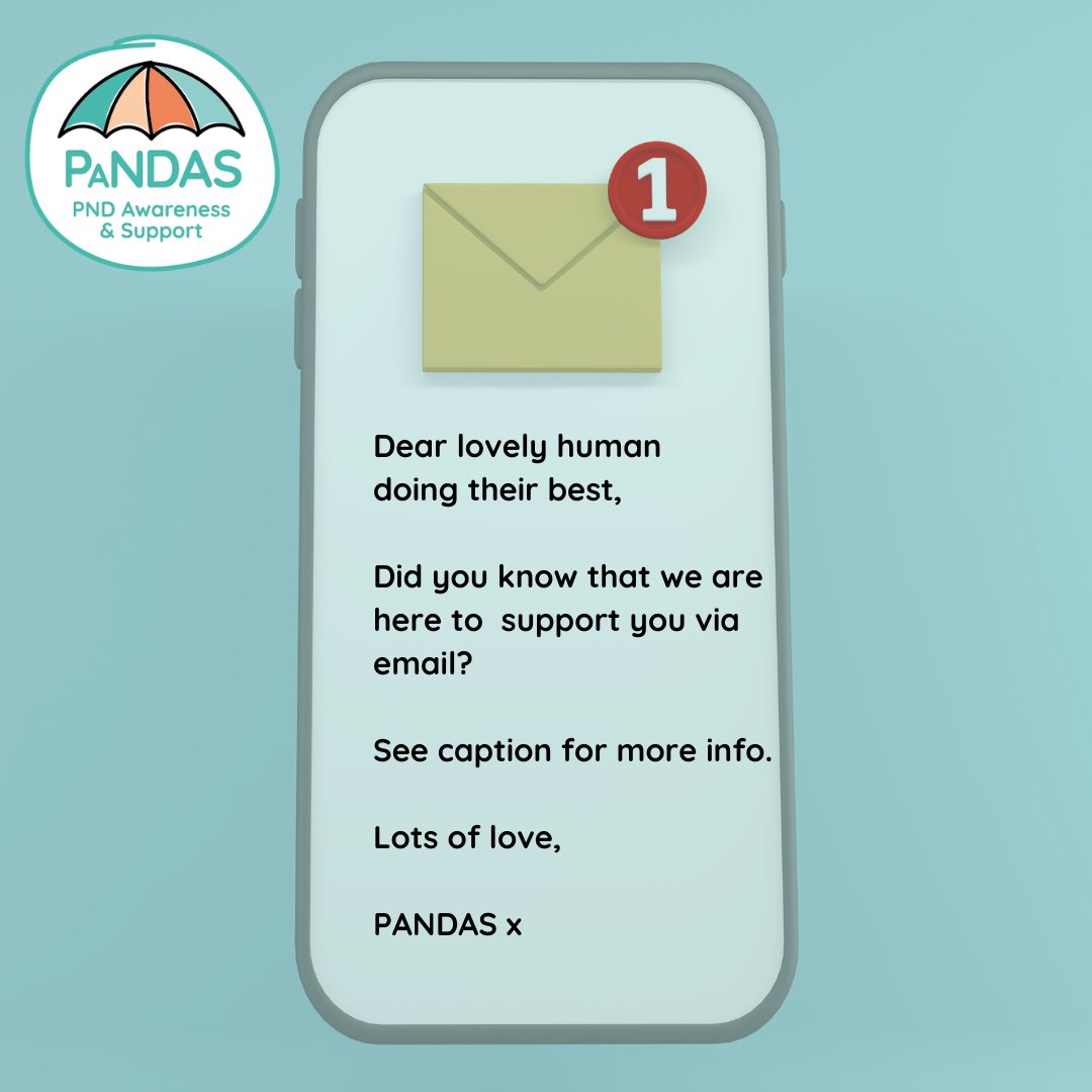 PANDAS (@pandas_uk) on Twitter photo Did you know that PANDAS offer a free email support service for parents/carers/networks who may be struggling? 💌
To use the service email info@pandasfoundation.org.uk & we will respond within 72 hours, often sooner 📤 😍
More info over at pandasfoundation.org.uk ❤️ ❤️ Did you know that PANDAS offer a free email support service for parents/carers/networks who may be struggling? 💌
To use the service email info@pandasfoundation.org.uk & we will respond within 72 hours, often sooner 📤 😍
More info over at pandasfoundation.org.uk ❤️ ❤️