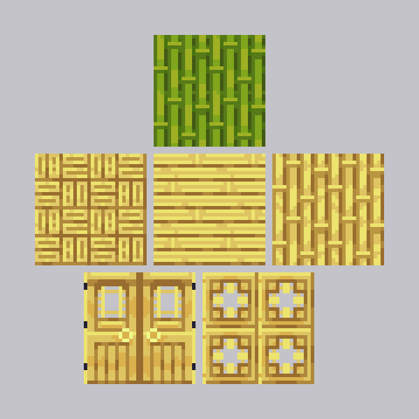 Bamboo blocks for my Minecraft resource pack, almost 100% done with blocks!  #Minecraft #reverie #pixelart