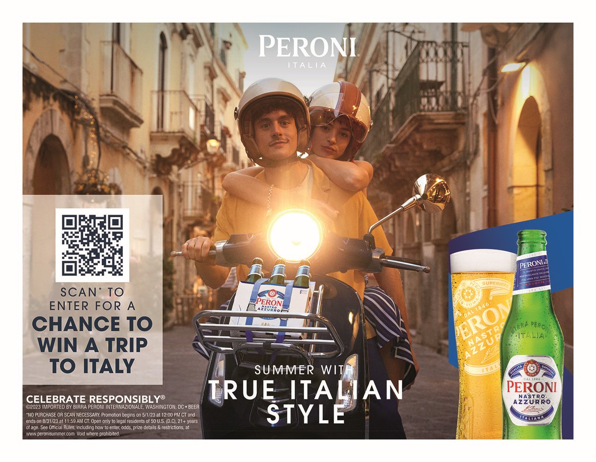 KoernerDist's tweet image. Say Ciao to the US for a while with a Trip to ITALY! Peroni is offering a chance to win a trip, no purchase necessary.
#peroni #Italy  #winatrip #summeradventures #winit #Sweepstakes 
mc.beveragepromo.com/256986?cid=qr_…