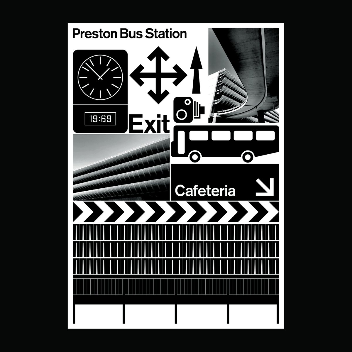 • Preston Bus Station Poster • A1 — £40 +pp A2 — £30 +pp A3 — £25 +pp • Sales / Enquiries / Catalogue info@thisbrutalhouse.com
