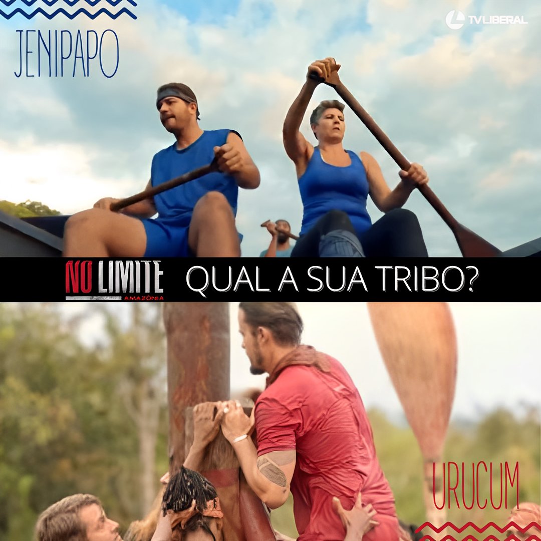 TVLiberal's tweet photo. O #NoLimite começou em nível hard! 🔥
Conta aí pra gente, já tens a tua torcida?
#Jenipapo ou #Urucum?
Hoje tem mais um episódio, logo após #TerraEPaixão.
#TVLiberal #reality #Amazônia https://t.co/KQxSjtxZ1r