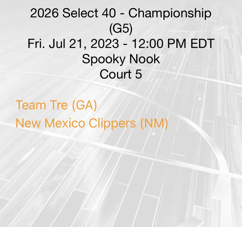 Final weekend <a href="/SelectEventsBB/">Select Events Basketball</a> <a href="/NookBasketball/">SpookyNookBasketball</a> in PA! 
<a href="/HoopsTeamTre/">Team Tre</a> <a href="/paulbel72581242/">Paul Belcher</a> <a href="/LisaConza/">Lisa Baglio-Spinks</a> 
<a href="/MillCreekGBB/">Mill Creek Girls Basketball</a>