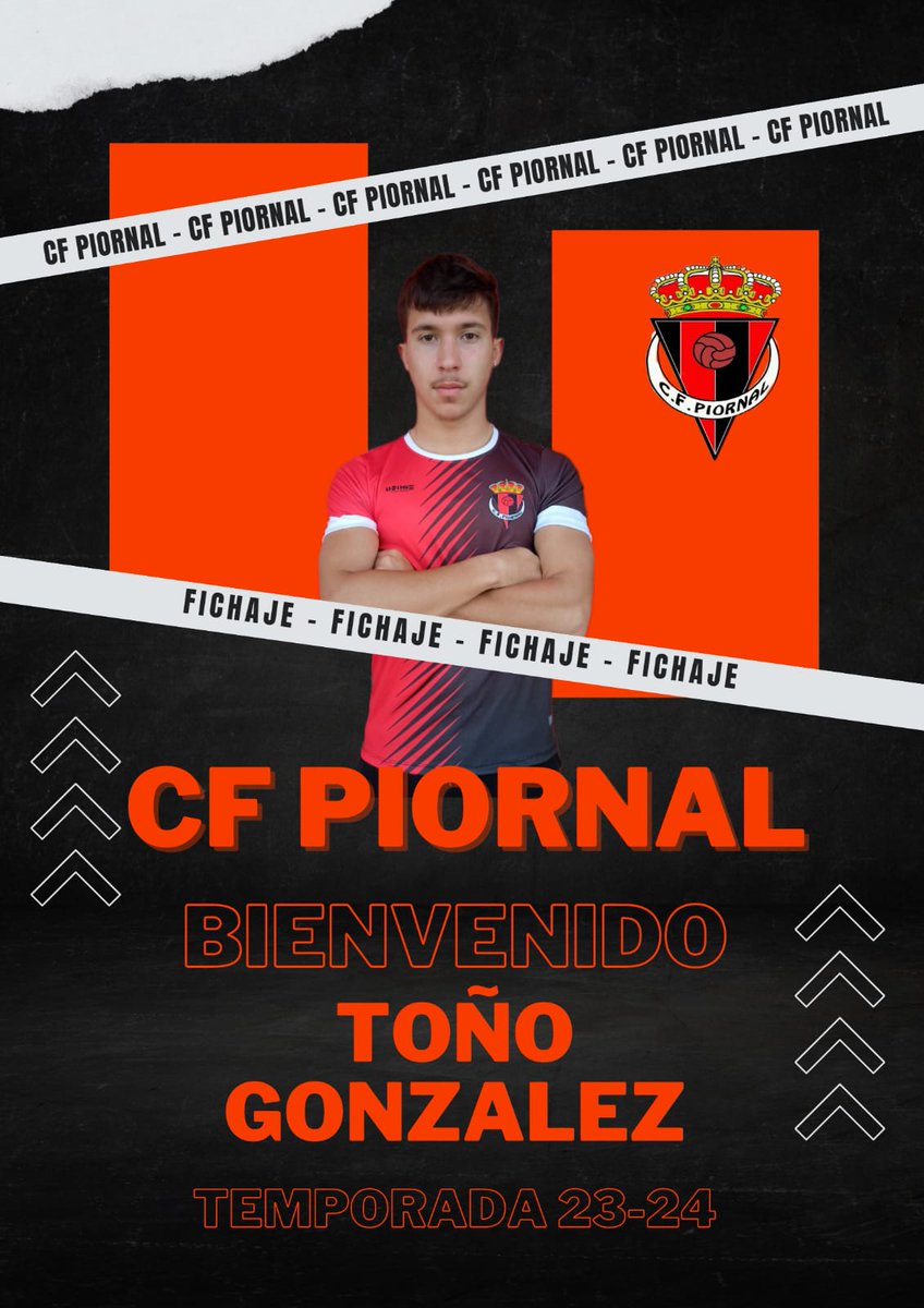 💥 Fichaje Temporada 23/24

Toño González es nuevo jugador del C.F Piornal
Buena técnica y velocidad del joven con reices piornalegas llega al club después de militar en equipos como <a href="/cdstacatalinaat/">C. D. Santa Catalina Atlético</a> y <a href="/atrafal/">C.D. Atlético Rafal</a> 

Encantados de que formes parte de esta familia ❤️🖤
<a href="/17__Gonzalez/">Toño</a>
