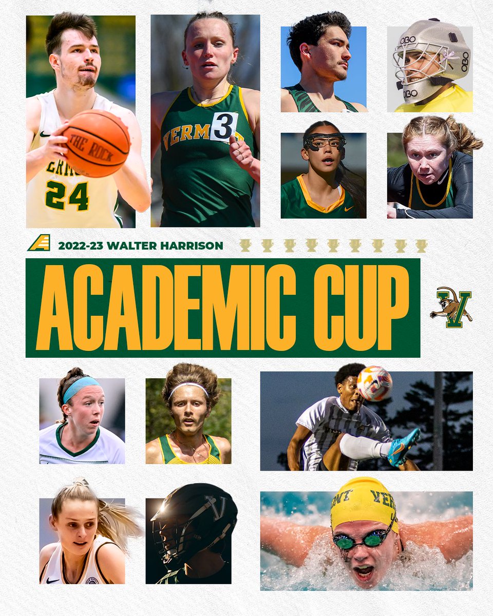 UVMathletics's tweet photo. Vermont Student-Athletes Earn Record Ninth @AmericaEast Academic Cup - https://t.co/6RxJ7y2Gr8

@UVMSwimming, Men's XC, Men's &amp; Women's Track &amp; Field recognized for top GPA's in conference. 
#LetsRally https://t.co/1Ku9TpiC61