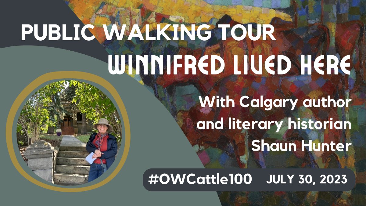 WEatonArchive's tweet photo. Join author &amp; literary historian @ShaunMHunter for a walk to two of Winnifred Eaton's many Calgary addresses with a window into her storied life in the city she came to call home. Co-sponsors: @HumanitiesYYC @ChinookCH Register at https://t.co/1QSoAdf9nL #OWCattle100 #YYCHeritage https://t.co/owMqp5TIH2